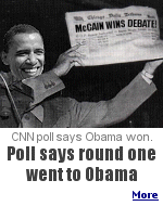 The CNN Poll says Obama won the first round, but that both candidates looked ''Presidential''.